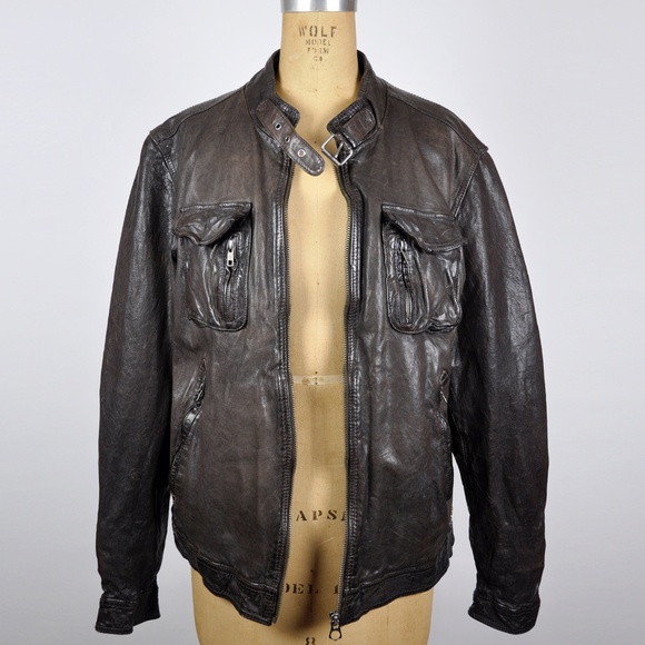 VTG SCOTCH & SODA Brown Bomber Moto Jacket - Picture 7 of 16